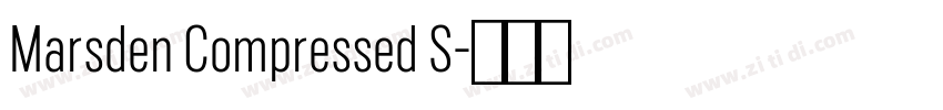 Marsden Compressed S字体转换